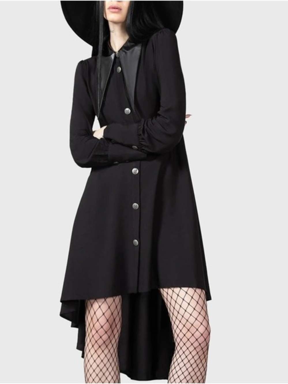 KILLSTAR  Shirt Dress Heavens Below Black Dark Romantic Goth Skull L